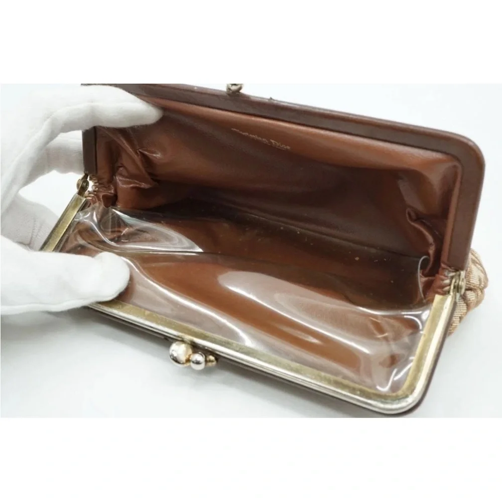Dior Beige and Brown Monogram Coin Purse